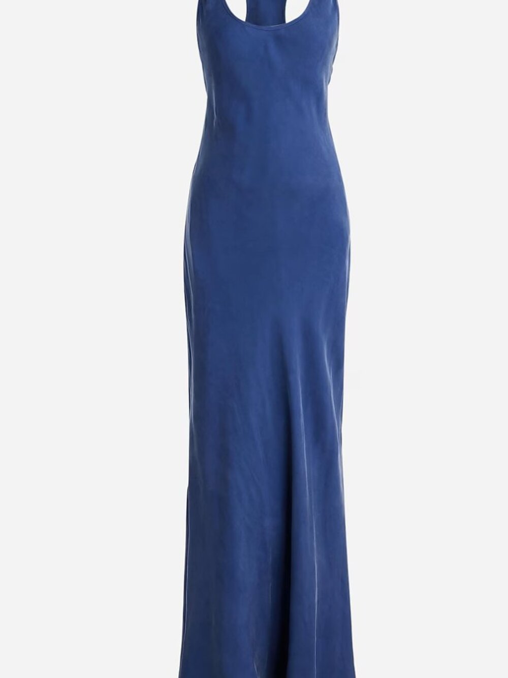 NWT J.Crew Alicia Cupro Blend Racerback Slip Dress Blue